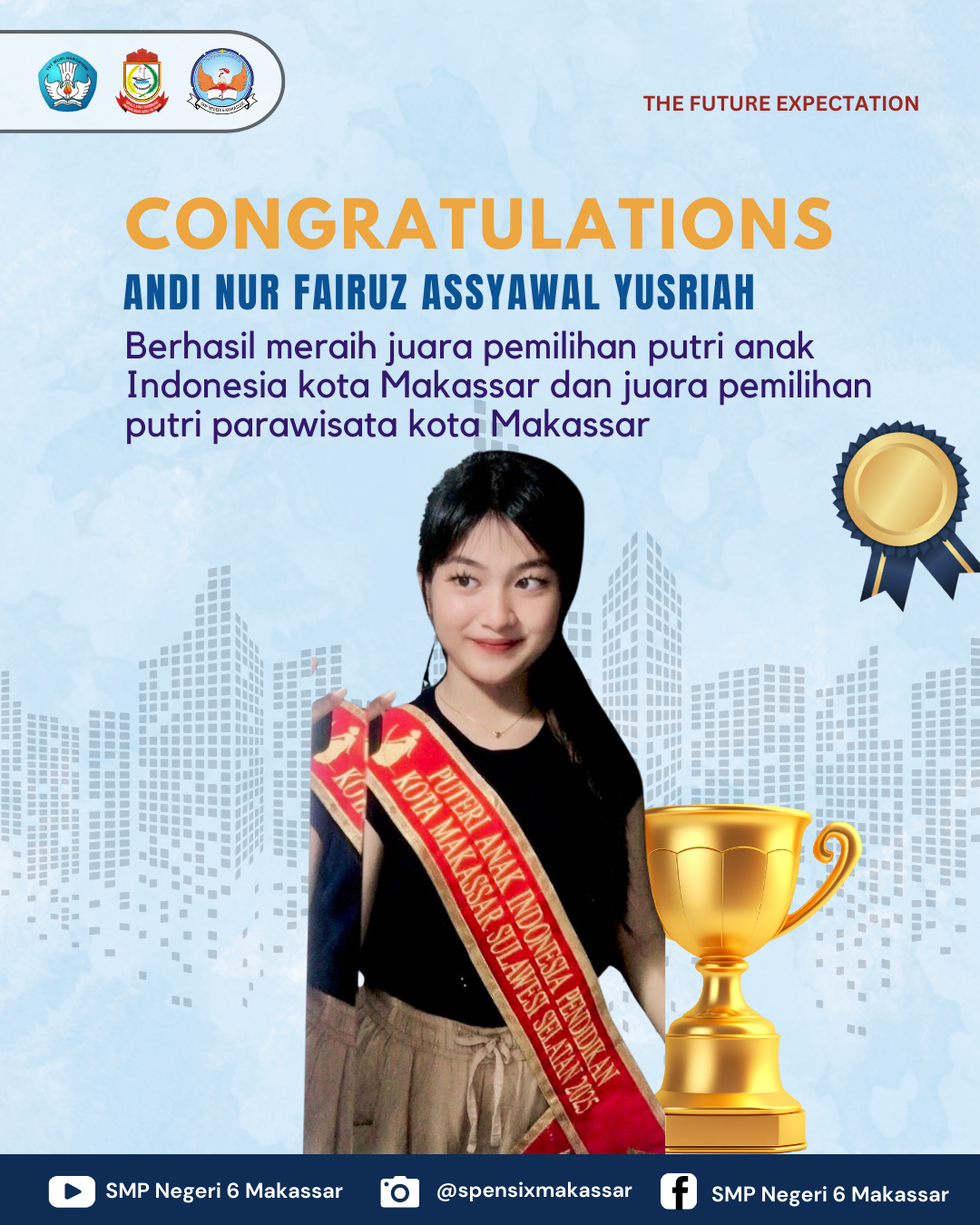 Juara pemilihan putri anak Indonesia kota Makassar 