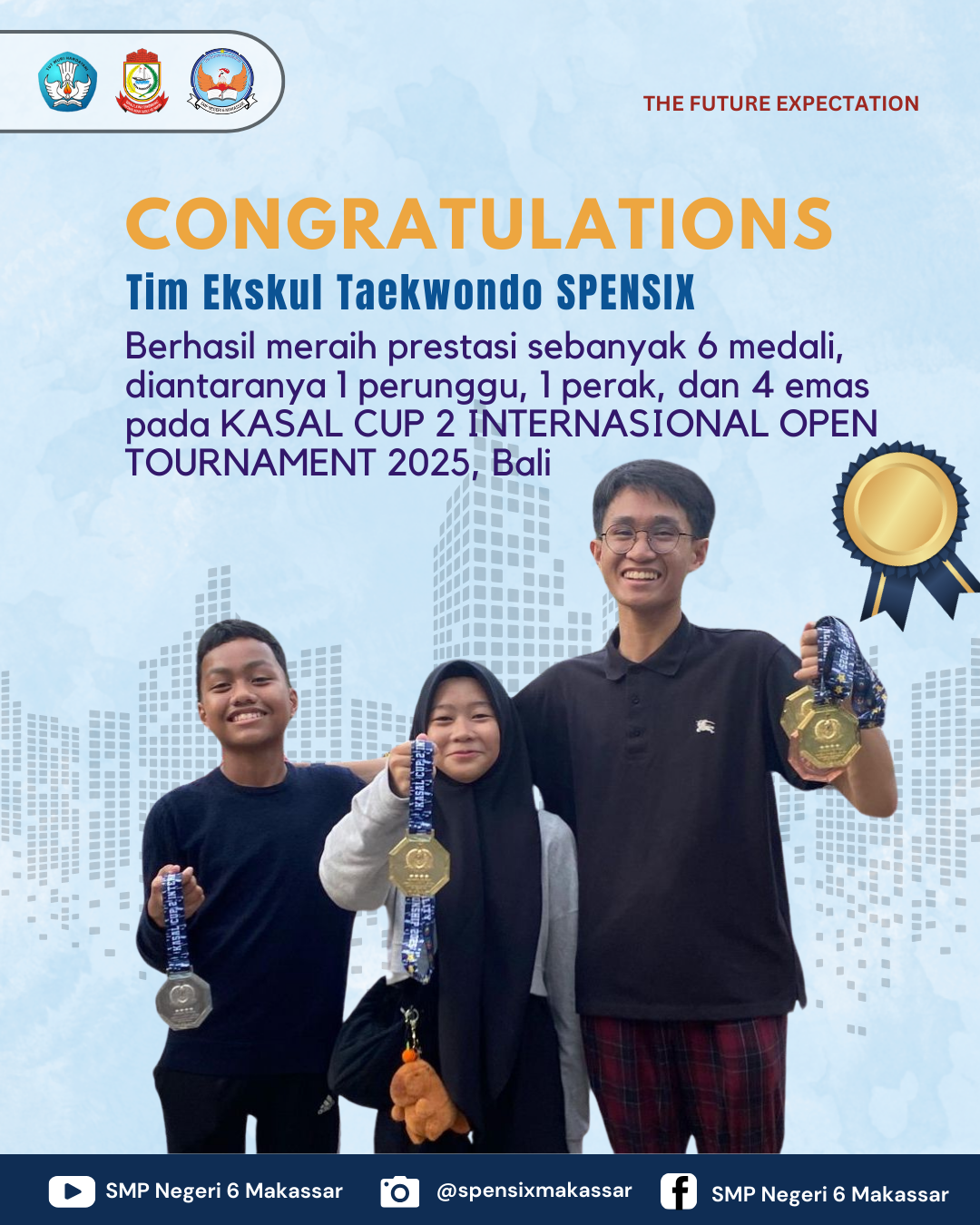 Juara 1 Taekwondo KASAL CUP 2 INTERNASIONAL OPEN TOURNAMENT 2025